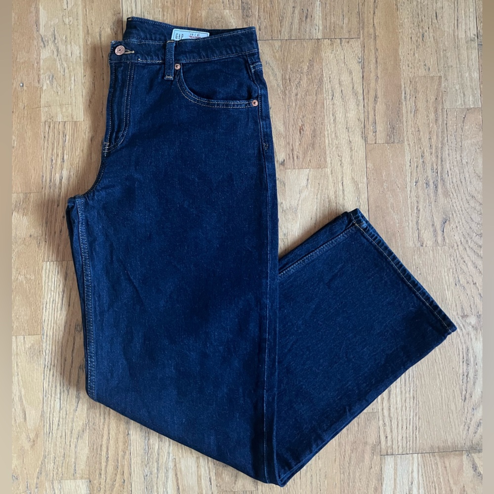 GAP dark denim low rise loose fit jeans